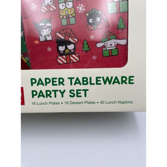 Hello Kitty Holiday Party Christmas Paper Tableware Party Set! NEW In Box - Picture 3 of 9